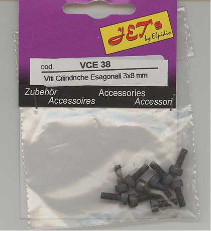 VITI CILINDRICHE BRUGOLA ESAGONALE 3X8 MM 10 pz