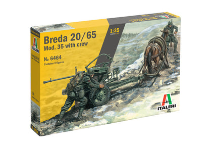 HORSE DRAWN BREDA 20/65 MOD.35 WITH SERVANTS 1/35